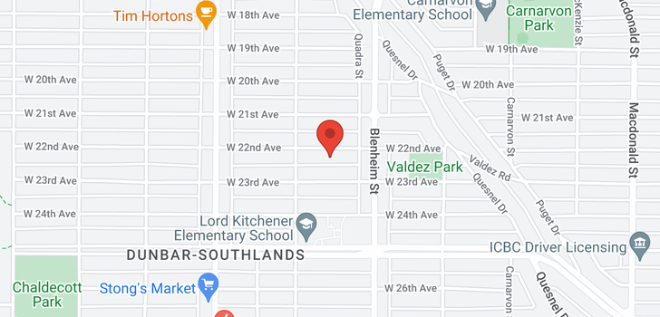 map of 3406 W 22ND AVENUE